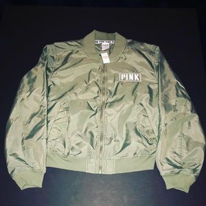 VSPink Pink 1986 Satin Bomber Jacket